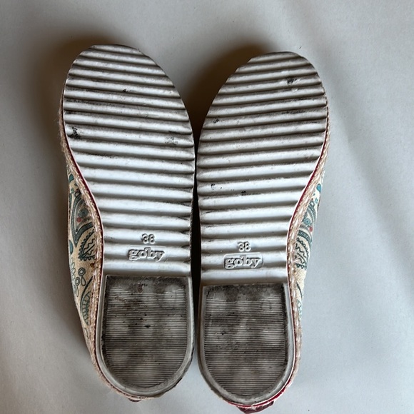 Goby Paisley Loafer Espadrille. Textile. Sz 38 - Picture 8 of 10